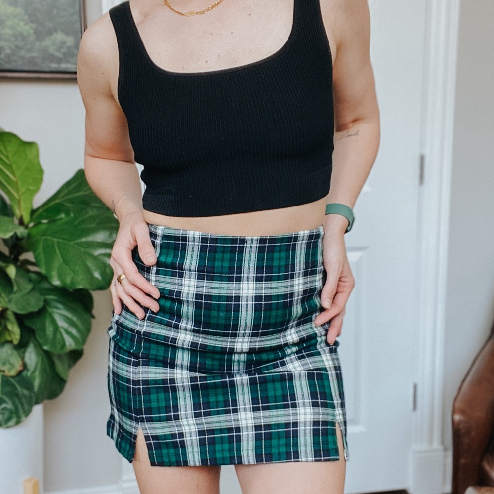 Plaid Mini Skirt